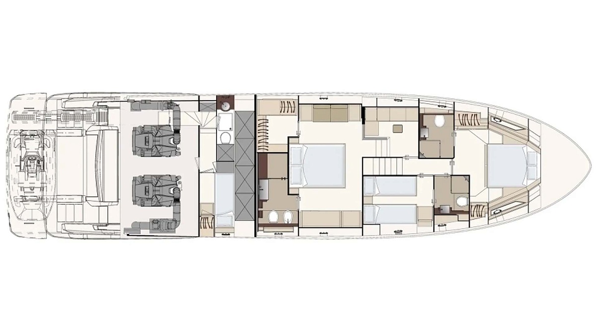Аренда моторной яхты Ferretti 670 Bella 4 в Дубае, ОАЭ